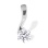 Swarovski CZ Solitaire Pendant. 585 (14kt) White Gold