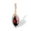 Marquise-shaped Garnet Pendant. 'Empress' Series, 585 Rose Gold