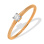 Classic Engagement Ring with 3.3mm Natural Diamond. Hypoallergenic Cadmium-free 585 (14K) Rose Gold