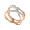 Diamond Open Loop Ring. 585 (14kt) Rose and White Gold. View 4