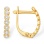 Pretty Diamond Leverback Earrings. Certified 585 (14kt) Rose Gold, Rhodium Detailing