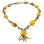 Sunny Amber Knitted Dangle Necklace