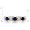Ring with 10 Diamonds and 3 Oval-cut Sapphires - Angle 2