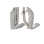 Micro-pavé CZ Leverback Earrings. 585 (14kt) White Gold