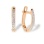 Diamond Leverback Earrings. 585 (14kt) Rose Gold