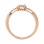 Multi-Diamond Fashion Ring. Hypoallergenic 585 Rose Gold, Rhodium Detailing. View 4