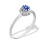 Sapphire and Diamond Starburst Ring. 'Millennials' Series, 585 (14kt) White Gold