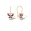 Enamel Butterfly Children's Earrings. Certified 585 (14kt) Rose Gold, Enamel