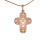Ruby Cross 'Two Prayers'. Byzantine Style Orthodox Cross. View 2