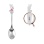 Baby Silver Spoon with a Bunny Wearing a Red Vest. View 2