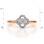 Wildflower-inspired Diamond Ring in 2-tone gold - Angle 2
