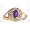 Amethyst and Diamond Ring. View 2