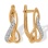 Earrings Featuring 16 Diamonds. Hypoallergenic 585 Rose Gold, Rhodium Detailing