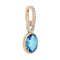 Blue Topaz and CZ Pendant. View 2