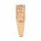 Flirty Diamond Ring with Beaded Edges of Hypoallergenic 585 Rose Gold - Angle 3