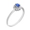 Sapphire and Diamond Starburst Ring. 'Millennials' Series, 585 (14kt) White Gold