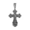 Pectoral Cross Pendant. 'Orthodox Legacy' Series. Blackened Hypoallergenic Certified 925 Silver