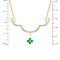 Emerald and Diamond Convertible Rose Gold Necklace. View 3