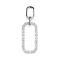 Hand-sculpted White Gold Pendant with 25 Diamonds. Tested 14kt (585) White Gold