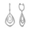 Jaw-dropping White Gold Earrings with Diamonds. Tested 585 (14K) White Gold, Rhodium Finish