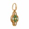 Emerald and Diamond Four-leaf Clover Pendant - Angle 2
