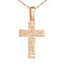 Orthodox Prayer cross for him in rose and white gold. View 4