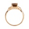 Ukrainian Smoky Quartz and Diamond Ring in 14K Rose Gold. View 3