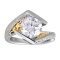 Platinum ring with investment size diamond. Angle 2