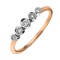 Graduated Diamond Ring. Hypoallergenic Cadmium-free 585 (14K) Rose Gold