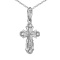 CZ Orthodox Cross Pendant for Her. View 2