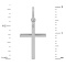 White Gold Diamond Prong Set Cross Pendant: Measures 25/32 inch (20mm) in Height