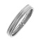 Hidden Diamond Wedding Ring 'A Timeless Romance'. Certified 585 (14kt) White Gold, Rhodium Finish