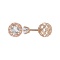 CZ Two-way Stud Earrings. Certified 585 (14kt) Rose Gold