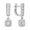 The Ultimate Dangle Earrings with Diamonds. Tested 585 (14K) White Gold, Rhodium Finish