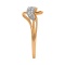 Ring Featuring 20 Diamonds. Hypoallergenic 585 Rose Gold, Rhodium Detailing. View 3