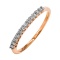 Diamond Gallery Wedding and Anniversary Ring. Hypoallergenic Cadmium-free 585 (14K) Rose Gold