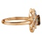 Smoky Quartz and Diamond Galaxy Ring in 585 Rose Gold - Angle 3