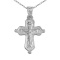 Cross Pendant 'Christ's Passions'. 925 Silver with Rhodium Plating