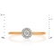 Engagement Ring Featuring 15 Diamonds. Hypoallergenic 585 Rose Gold, Rhodium Detailing. View 2