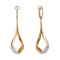 Striking Earrings with 100 Diamonds. Hypoallergenic Cadmium-free 585 (14K) Rose Gold