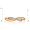 Criss-cross Wavy Ring Featuring 12 Diamonds - Angle 2