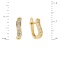 Channel-set CZ Curved Earrings. View 2