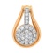 Diamond Slide Pendant 'A Delicate Glimmer'. Hypoallergenic Cadmium-free 585 (14K) Rose Gold
