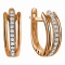 Diamond Earrings with Well-balanced Design. Hypoallergenic Cadmium-free 585 (14K) Rose Gold
