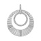 Diamond Pendant with Corrugated White Gold. Tested 585 (14K) White Gold, Rhodium Finish