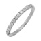 White Gold Wedding Band with 14 Prong-set Diamonds. Tested 585 (14K) White Gold, Rhodium Finish
