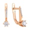Diamond Fashion Leverback Earrings. Certified 585 (14kt) Rose Gold