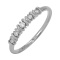 Anniversary Ring with 5 Diamonds in White Gold. Tested 585 (14K) White Gold, Rhodium Finish