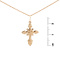 Cross with Christ Pantocrator Icon. Certified 585 (14kt) Rose Gold