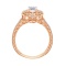 Renaissance-inspired engraved 585 rose gold ring. View 3